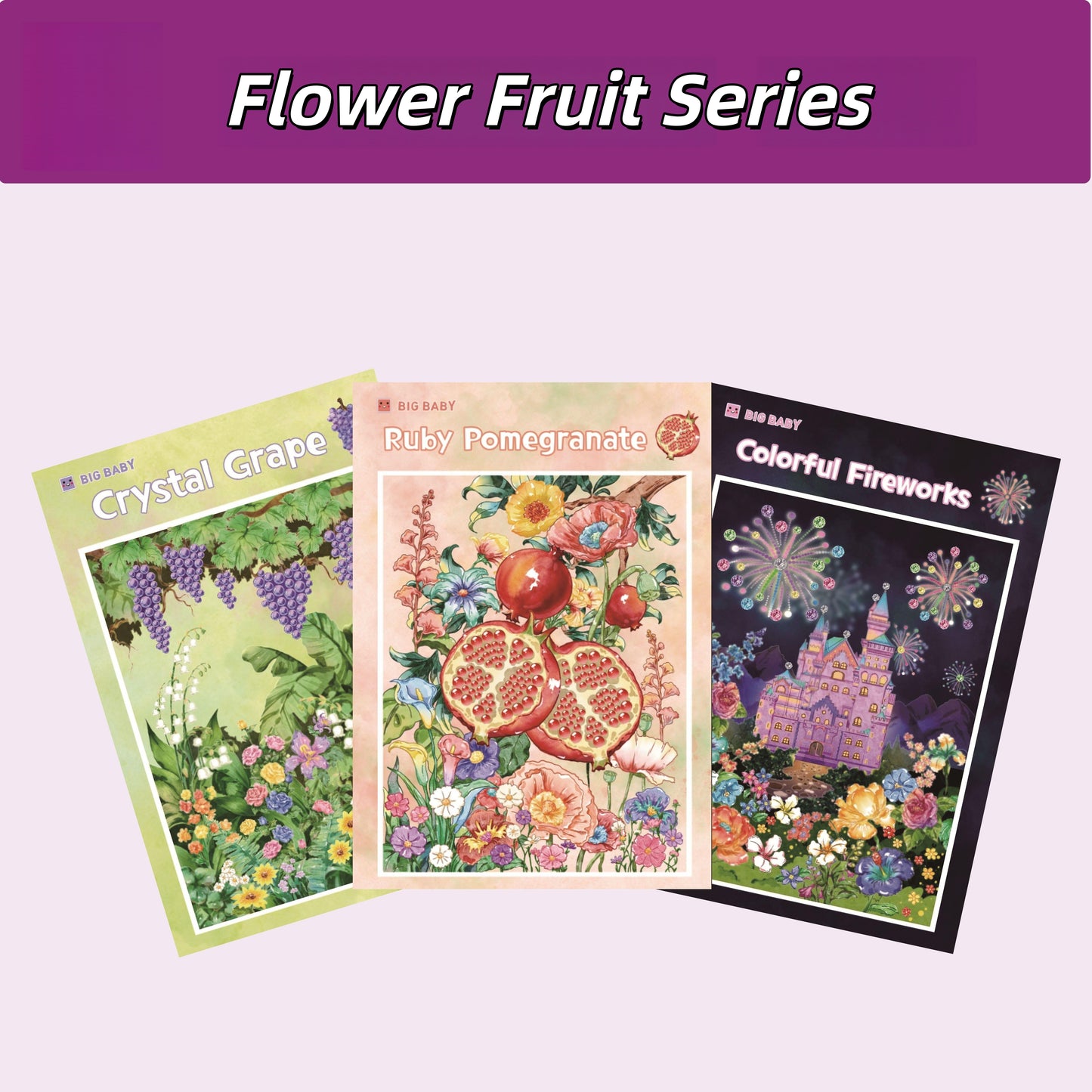 Flower Fruit Series 3D Sticker | 3 Cute Miniature Scenes