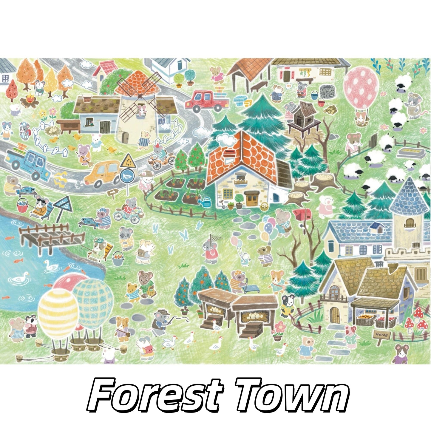 Shade & Shine 3D Sticker | 4 Cute Miniature Scenes
