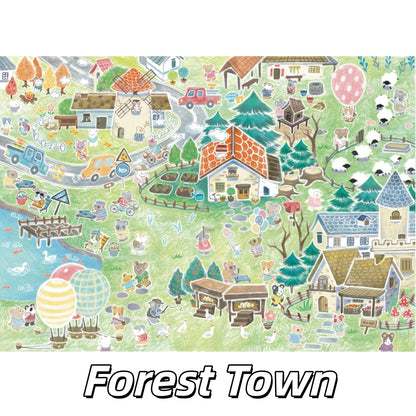 Shade & Shine 3D Sticker | 4 Cute Miniature Scenes