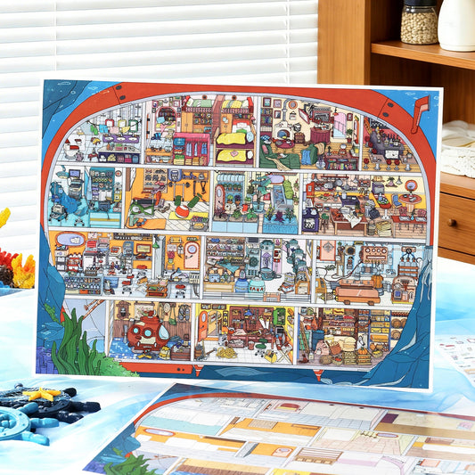 Deep Sea Cabin 3D Sticker