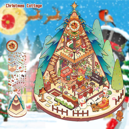 Christmas Cottage 3D Sticker