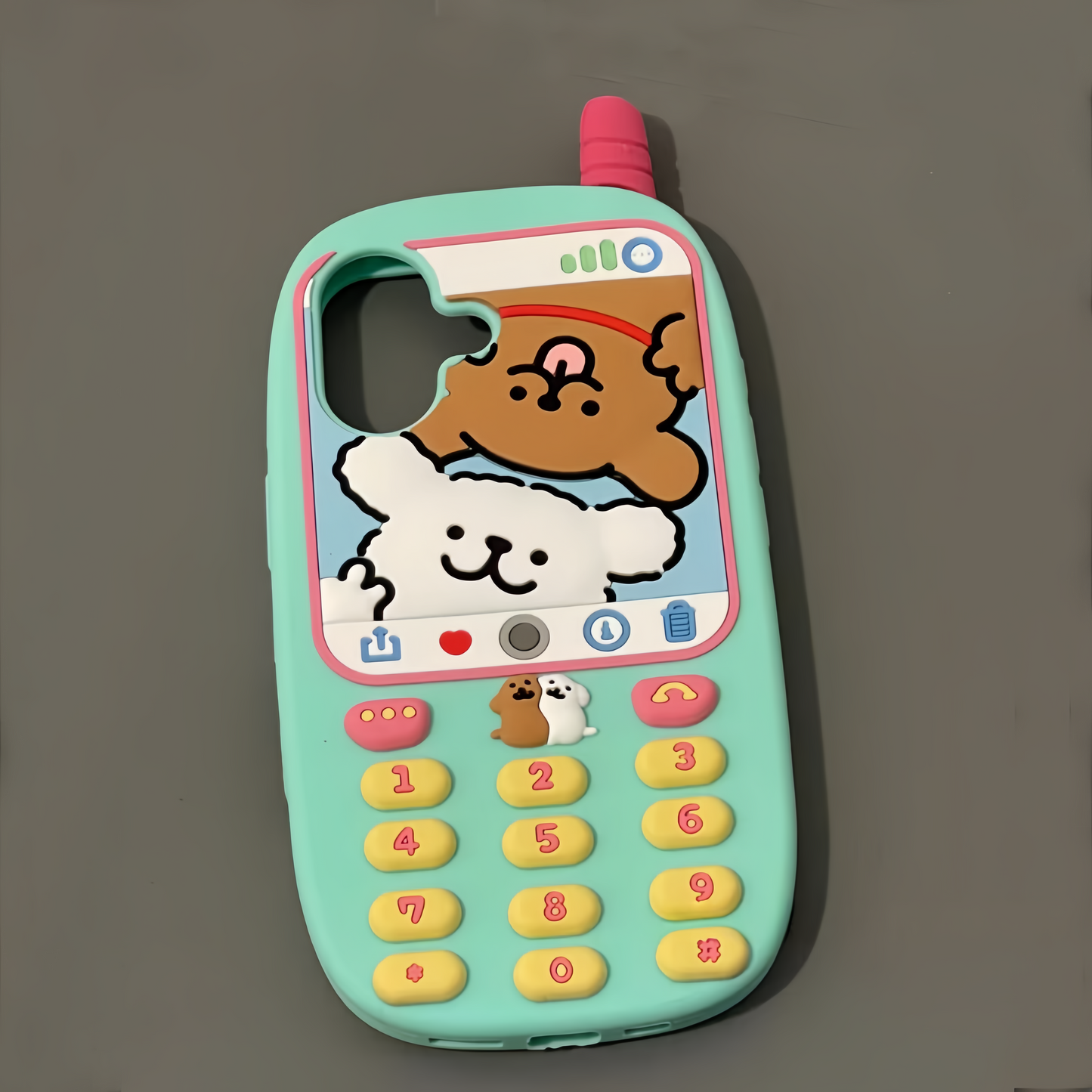 Line Dog Brick Phone Silicone Phone Case