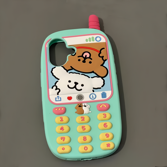Line Dog Brick Phone Silicone Phone Case