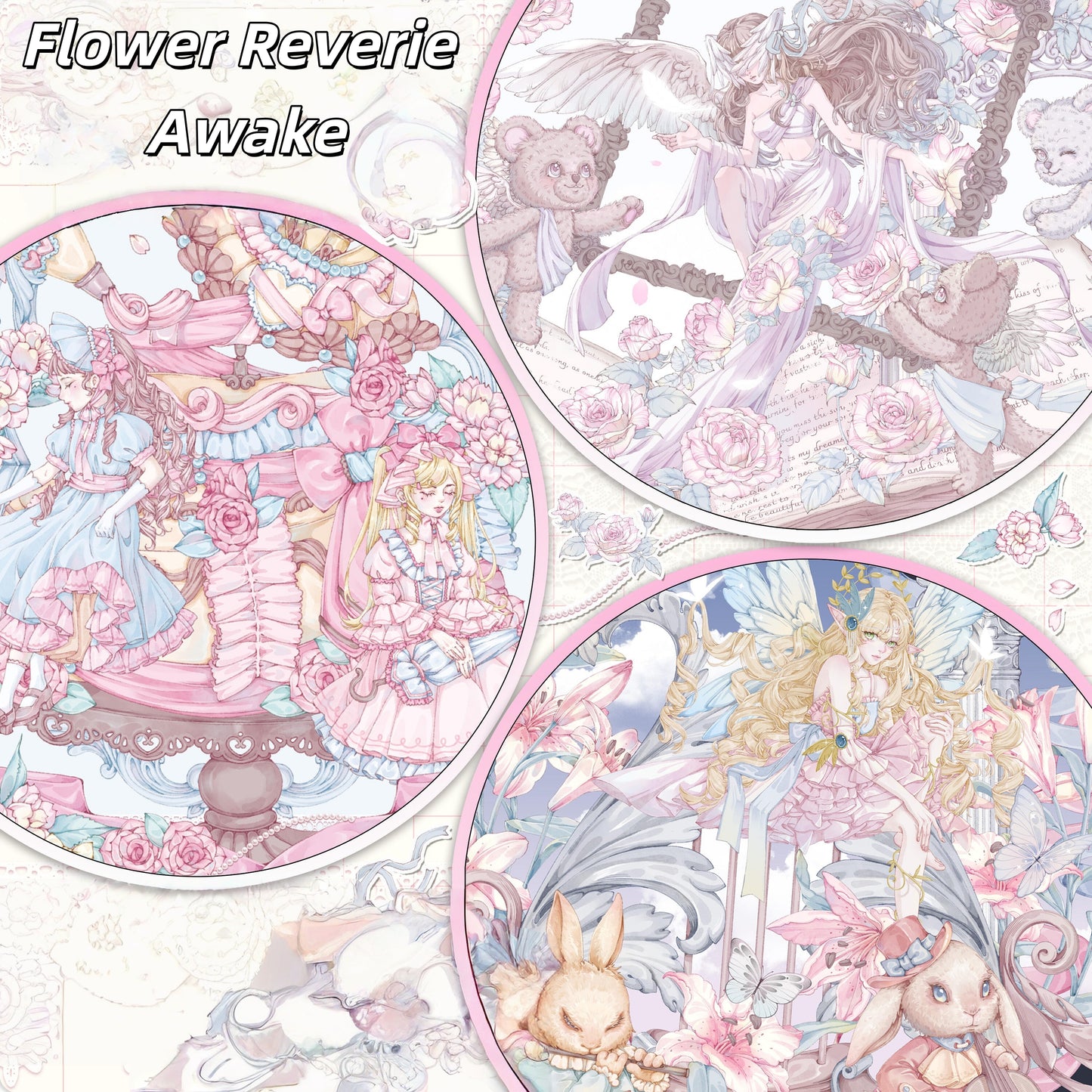 Flower Reverie Awake 3D Sticker | 3 Cute Miniature Scenes