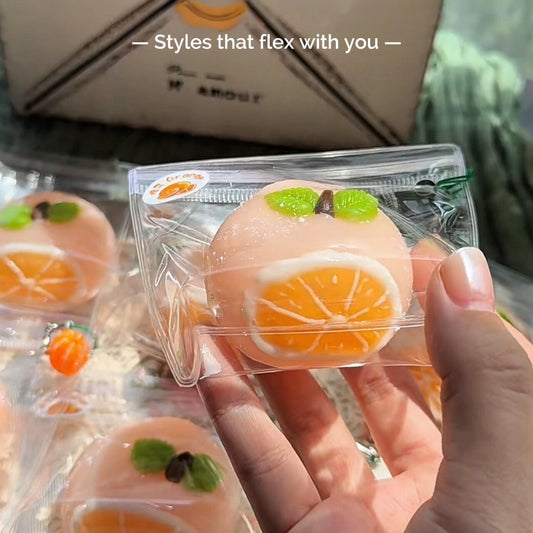 Mini Orange Glutinous Rice Ball Squishy