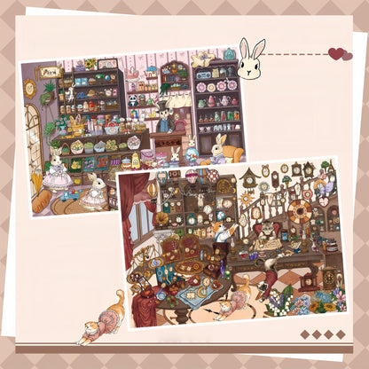 Paw Store 3D Sticker | 2 Cute Miniature Scenes