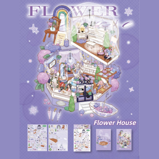 Light and Songs 3D Sticker | 4 Cute Miniature Scenes