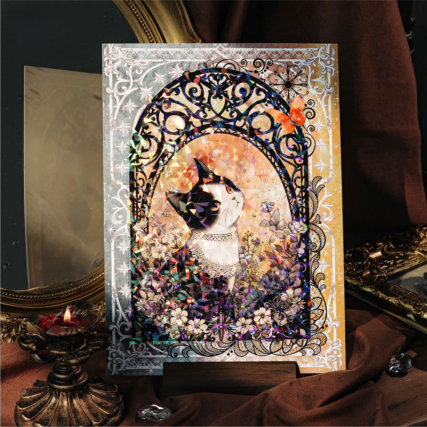 Whispers by the Window 3D Sticker | 4 Cute Miniature Scene