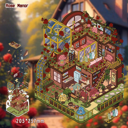 Rose Manor 3D Sticker