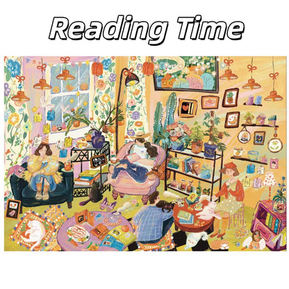 Reading Time & Tea Time 3D Sticker | 2 Cute Miniature Scenes