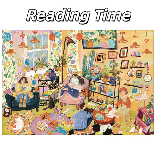 Reading Time & Tea Time 3D Sticker | 2 Cute Miniature Scenes