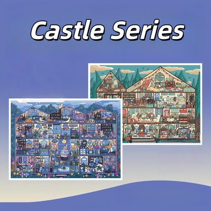 Castle Series 3D Sticker | 2 Cute Miniature Scenes