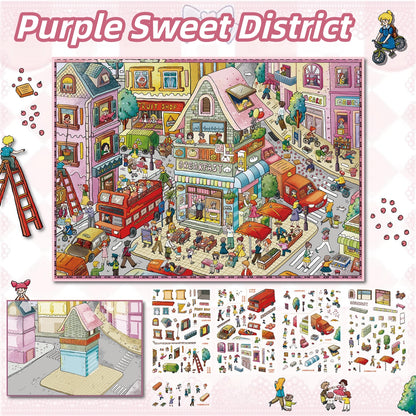 Purple Sweet District 3D Sticker