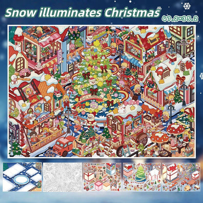 Busy Town 3D Sticker | 2 Cute Miniature Scenes