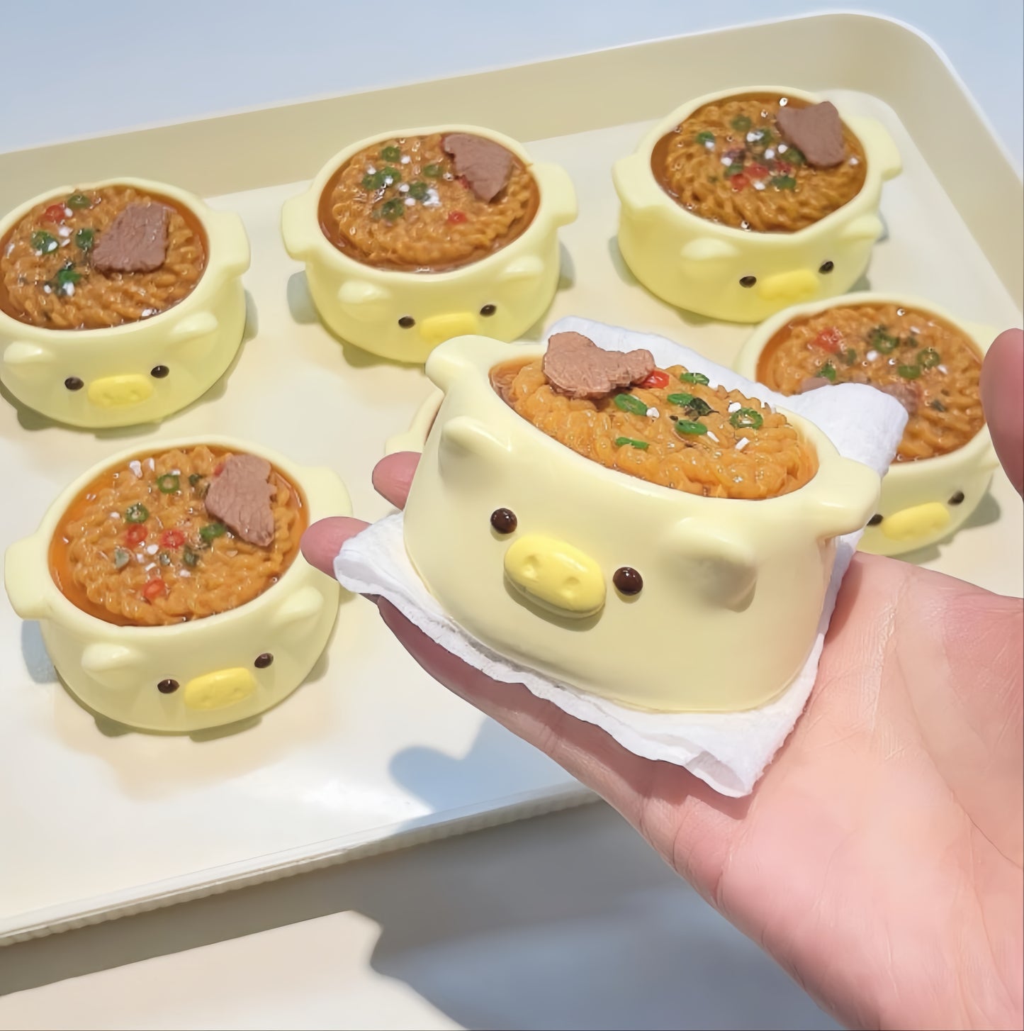 Piggy Hotpot Beef Chow Mein Squishy