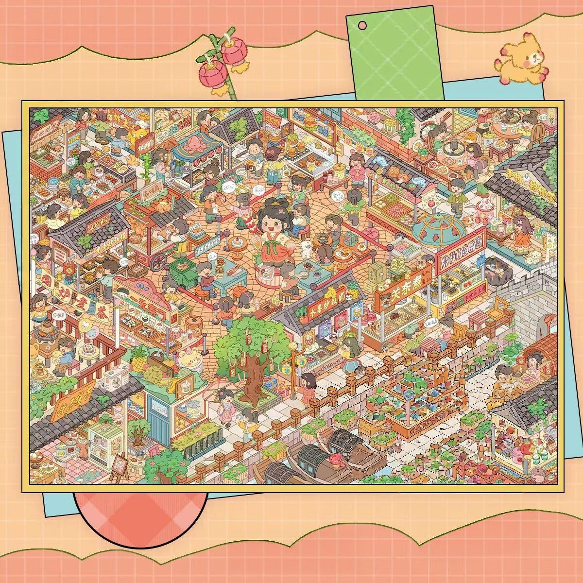 Streets of Flavor 3D Sticker | 5 Cute Miniature Scenes