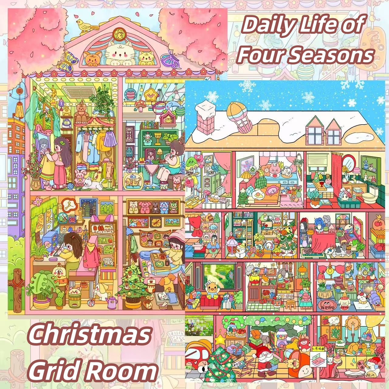 Cubicle Room 3D Sticker | 2 Cute Miniature Scenes