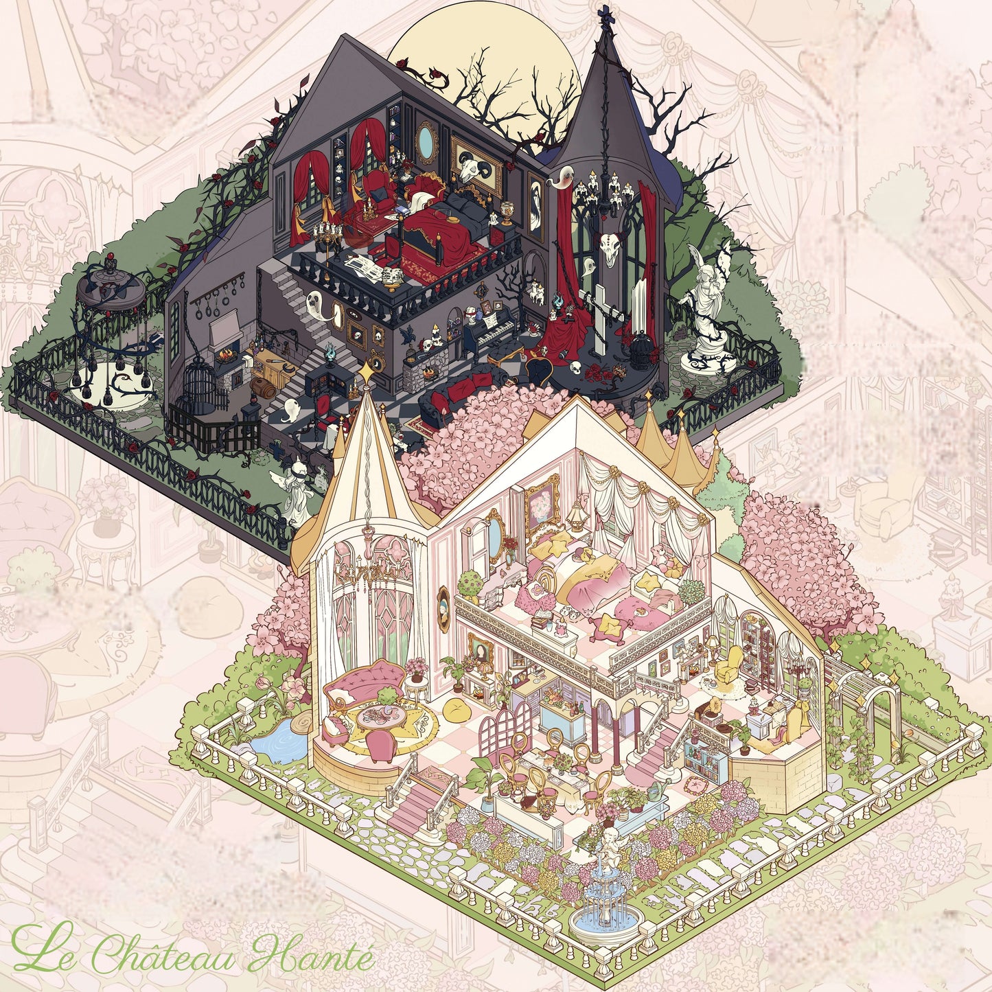 Star and Thorn 3D Sticker | 2 Cute Miniature Scenes