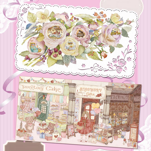 Floral Fables 3D Sticker | 2 Cute Miniature Scenes