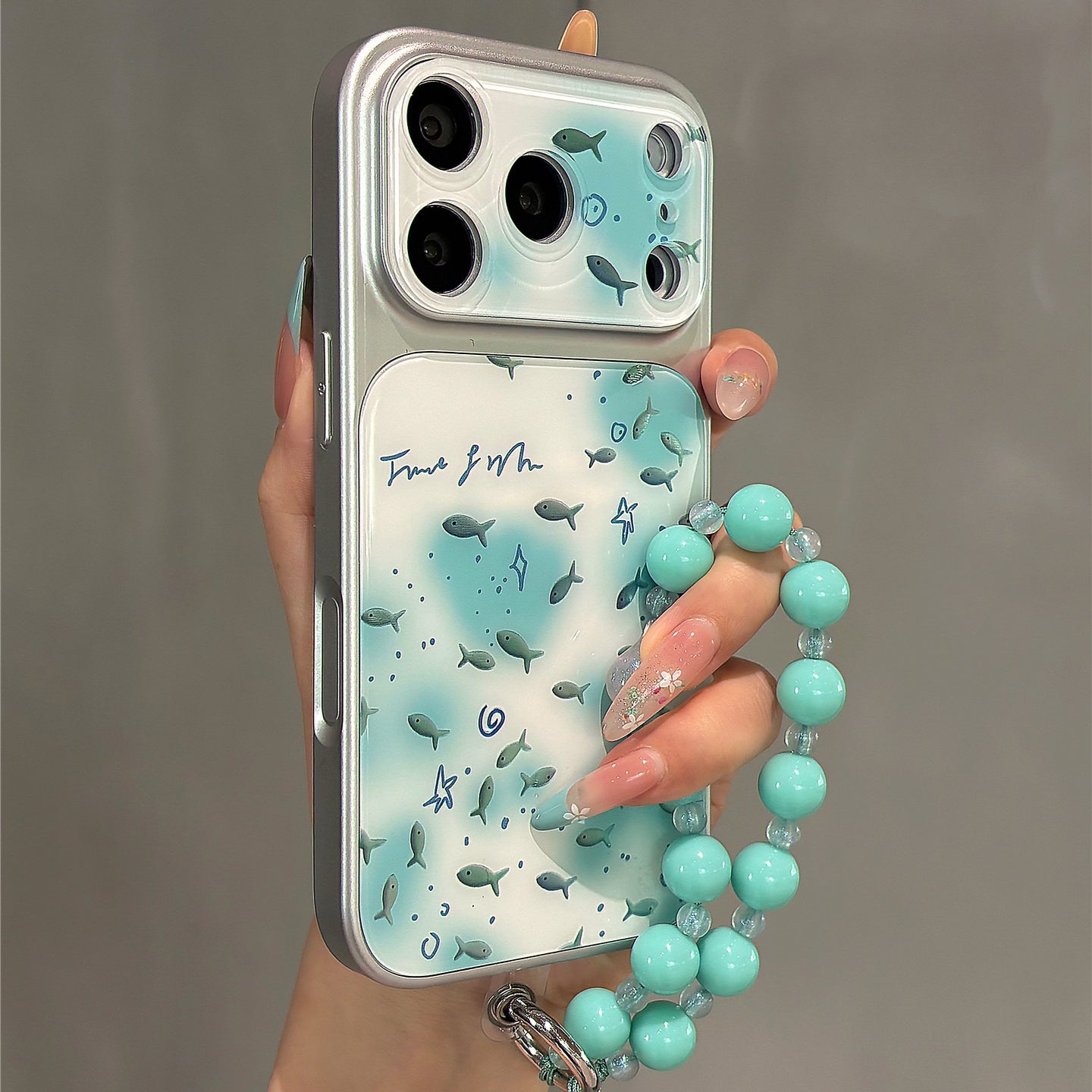 Ombre Gilt School of Fish Acrylic Phone Case