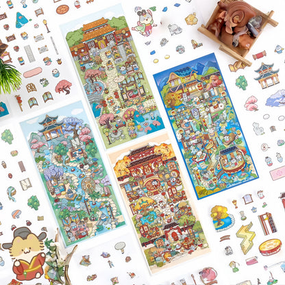 Chronicles of Elegance 3D Sticker | 4 Cute Miniature Scenes