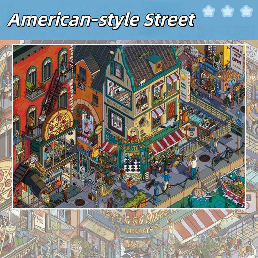 American-style Street 3D Sticker