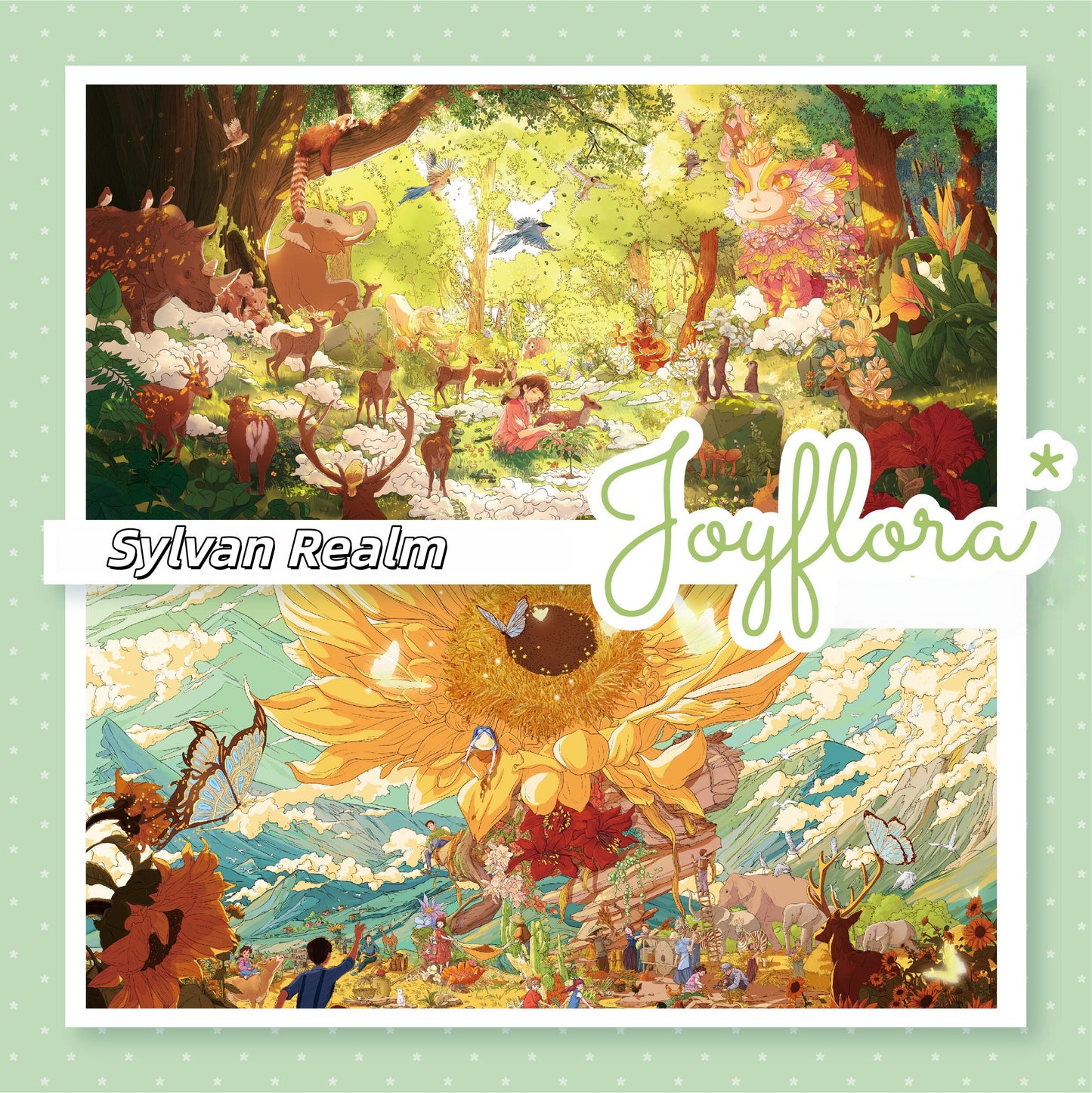 Sylvan Realm 3D Sticker | 2 Cute Miniature Scenes