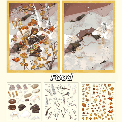 The Land of Honey 3D Sticker | 3 Cute Miniature Scenes