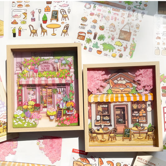 Street View 3D Sticker | 2 Cute Miniature Scenes