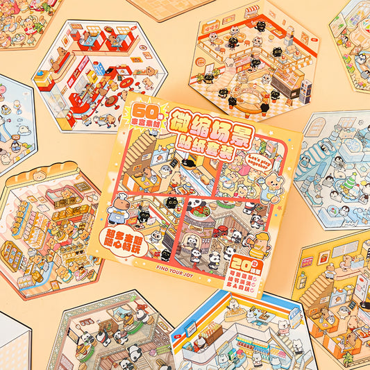 Animal Shop 3D Sticker Book