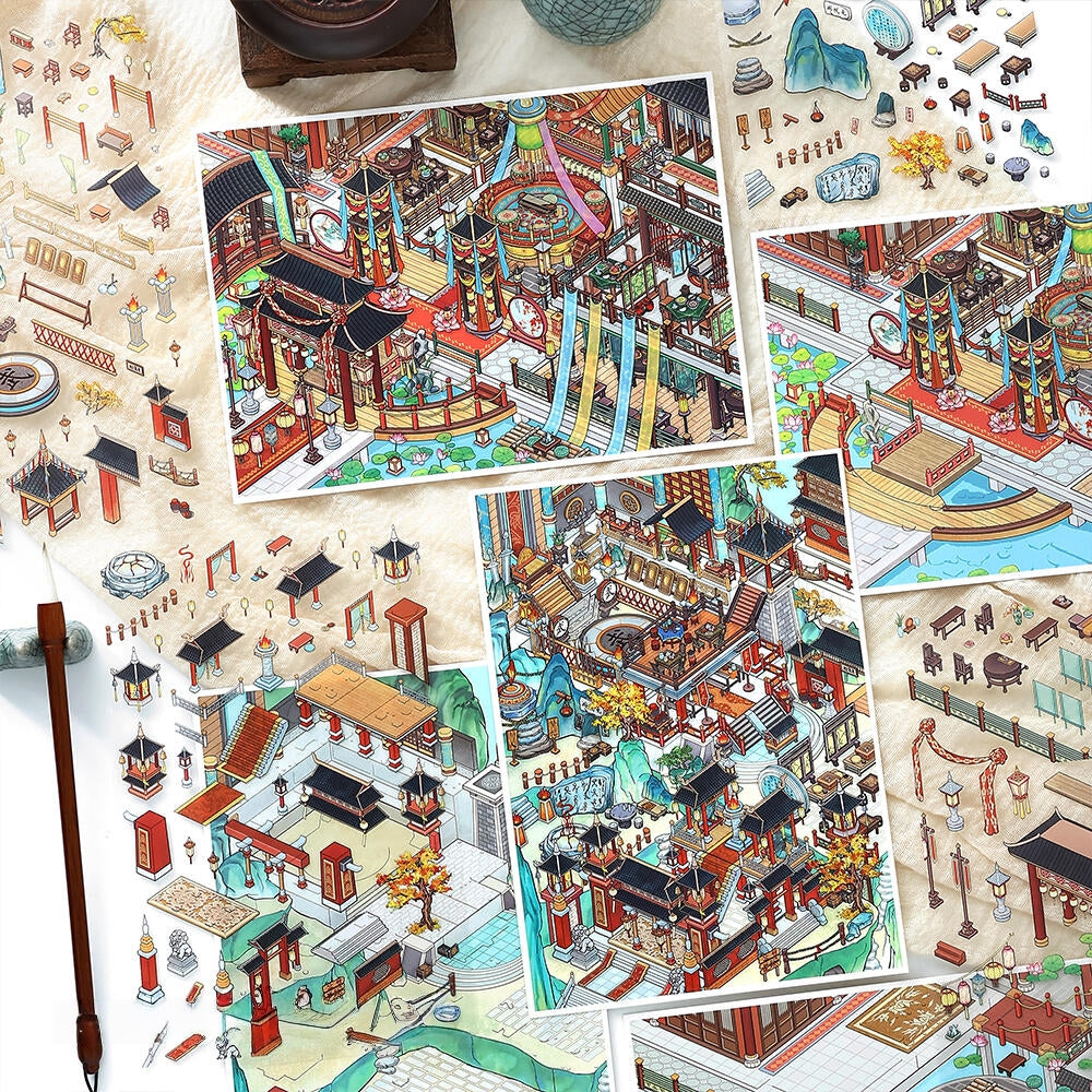Dueling Stages 3D Sticker | 2 Cute Miniature Scenes