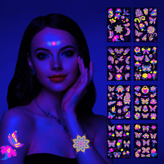 Fairy Flora UV Reactive Temporary Tattoo