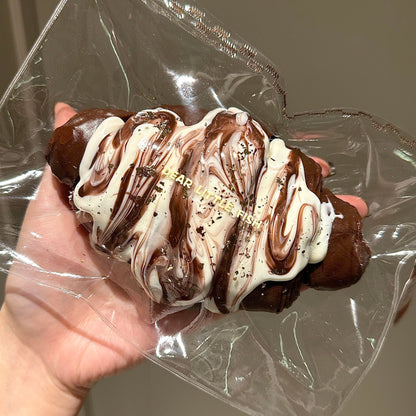 Meteor Swirl Chocolate Croissant Squishy