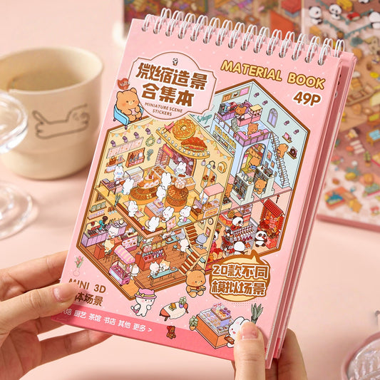 Sunshine Town 3D Sticker Book