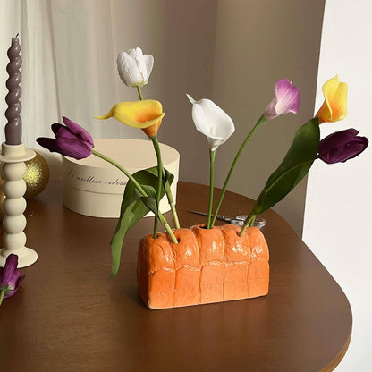 Bread-Shaped Ceramic Vase
