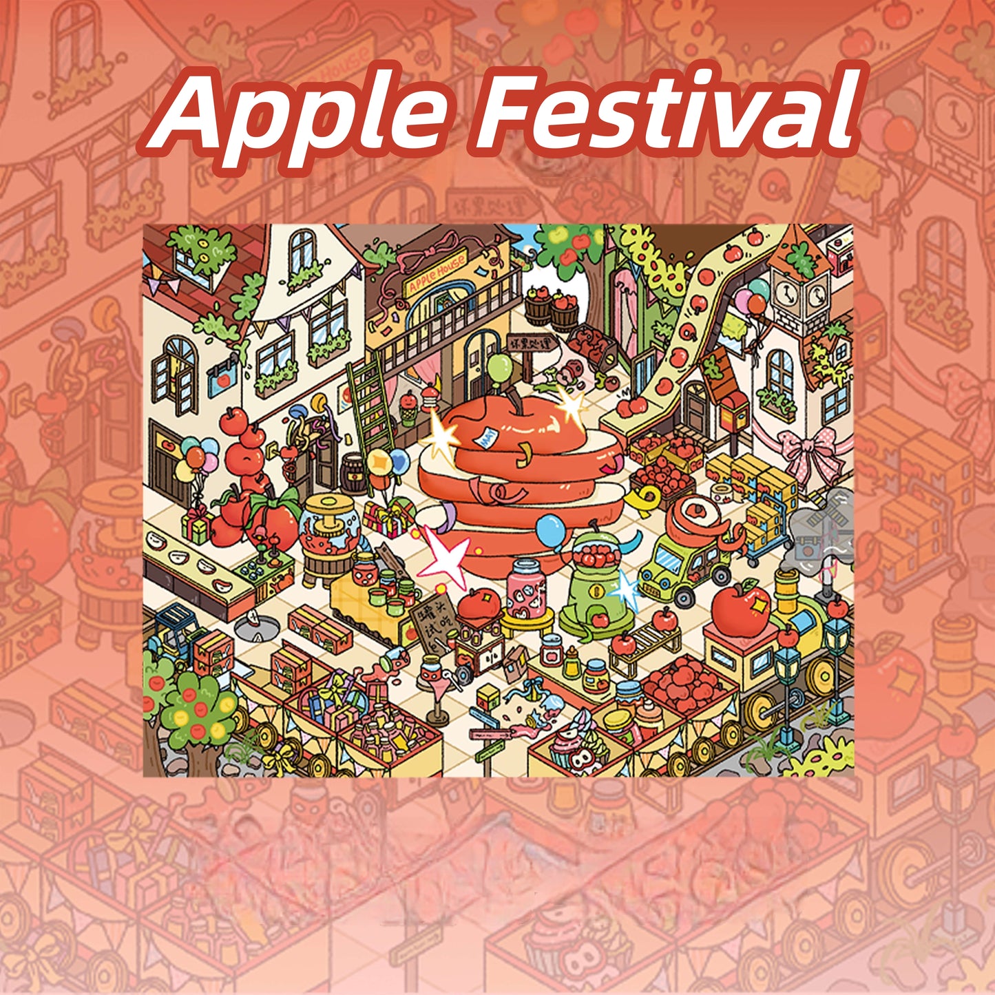 Fabletown 3D Sticker | 4 Cute Miniature Scenes