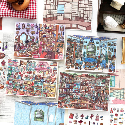 Little Corners 3D Sticker | 4 Cute Miniature Scenes