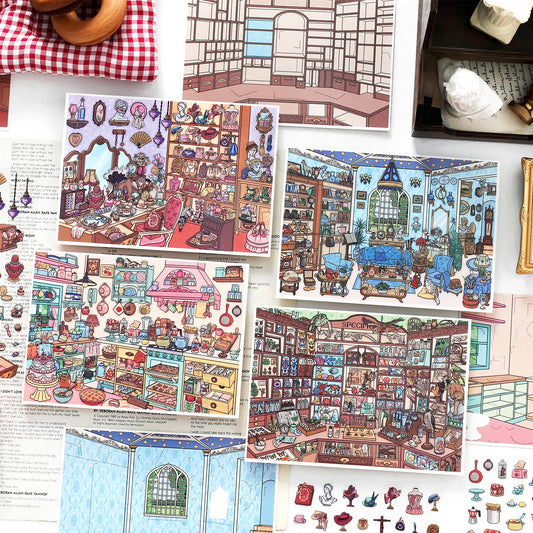 Little Corners 3D Sticker | 4 Cute Miniature Scenes