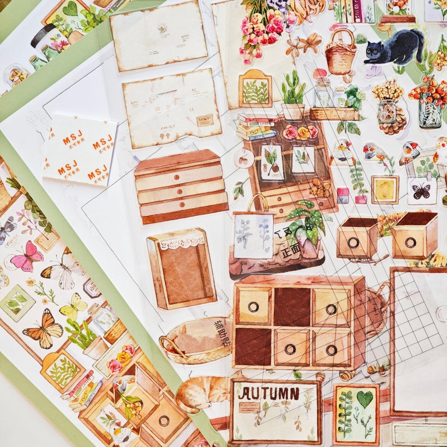 Leisure Time 3D Sticker | 2 Cute Miniature Scenes