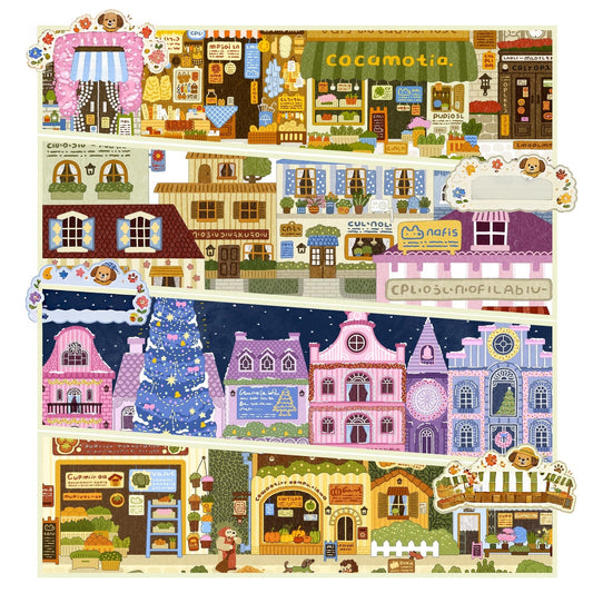 A Dog‘s Day Out 3D Sticker | 4 Cute Miniature Scenes