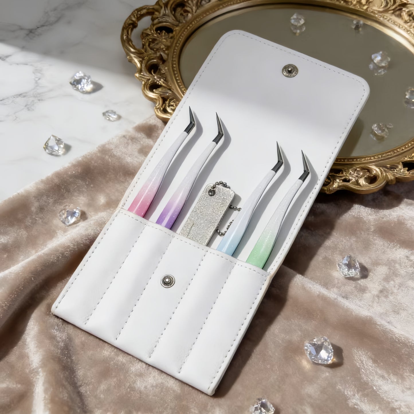 Gradient Color Professional Sticker Tweezers