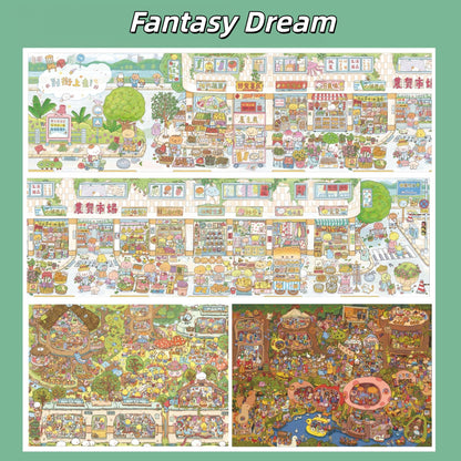 Fantasy Dream 3D Sticker | 3 Cute Miniature Scenes