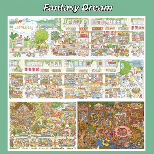 Fantasy Dream 3D Sticker | 3 Cute Miniature Scenes