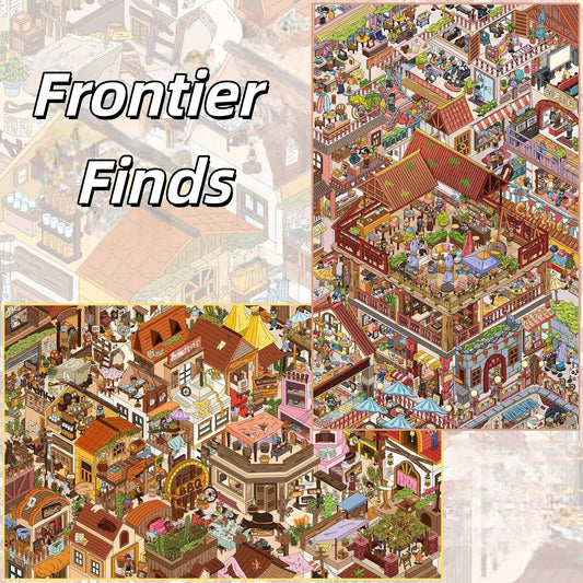 Frontier Finds 3D Sticker | 2 Cute Miniature Scenes