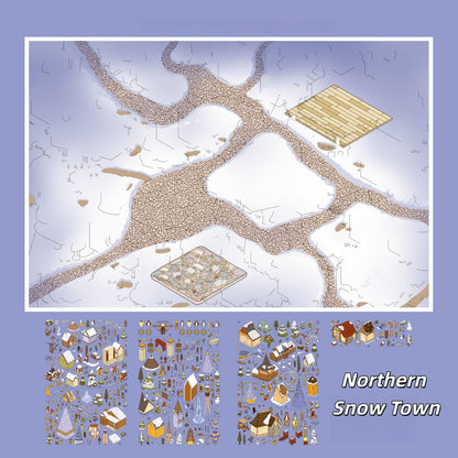 Border Towns 3D Sticker | 2 Cute Miniature Scenes