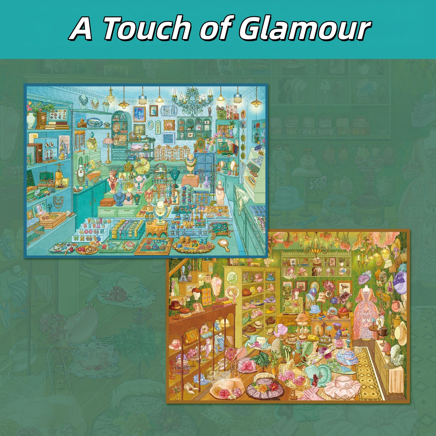 A Touch of Glamour 3D Sticker | 2 Cute Miniature Scenes