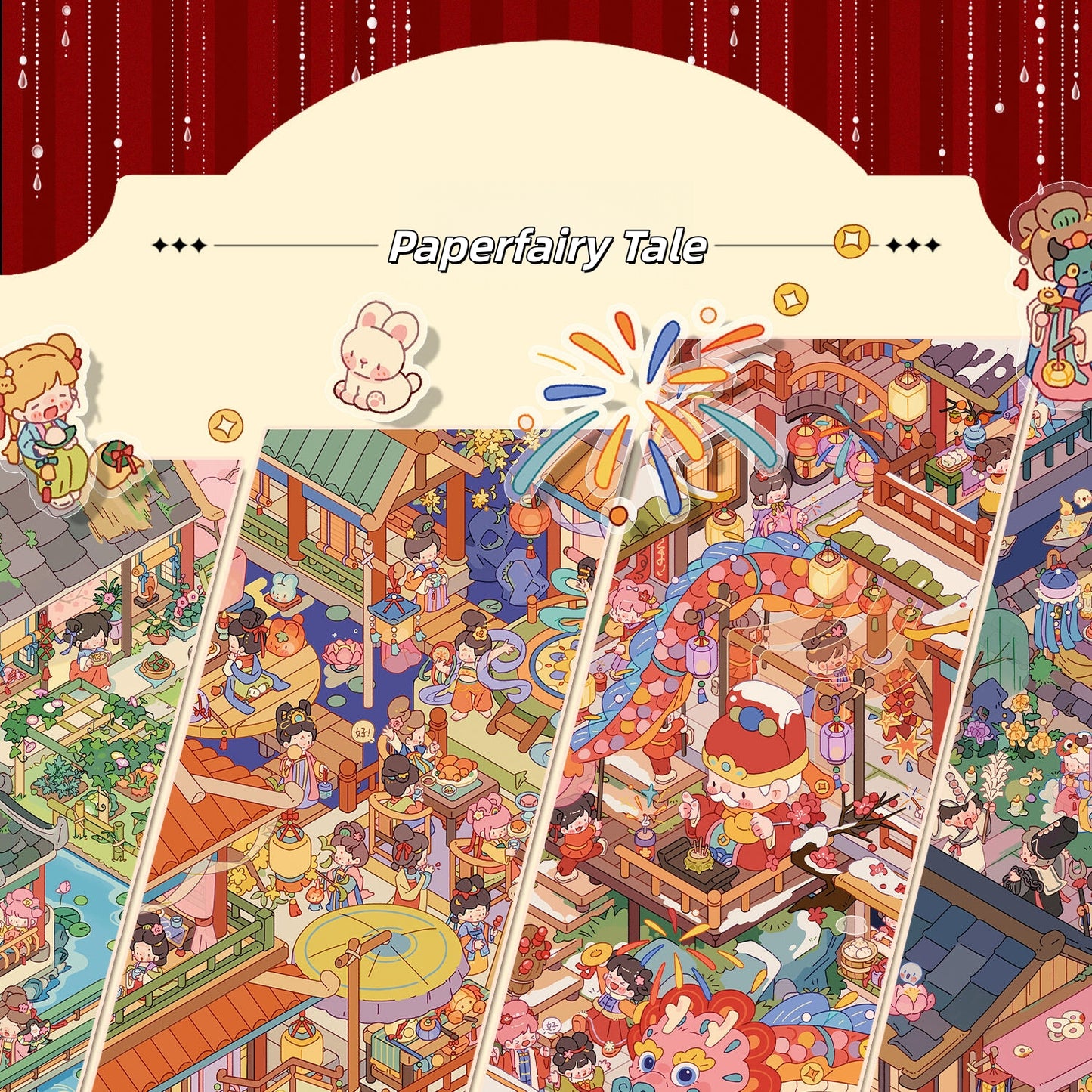 Paperfairy Tale 3D Sticker | 4 Cute Miniature Scenes