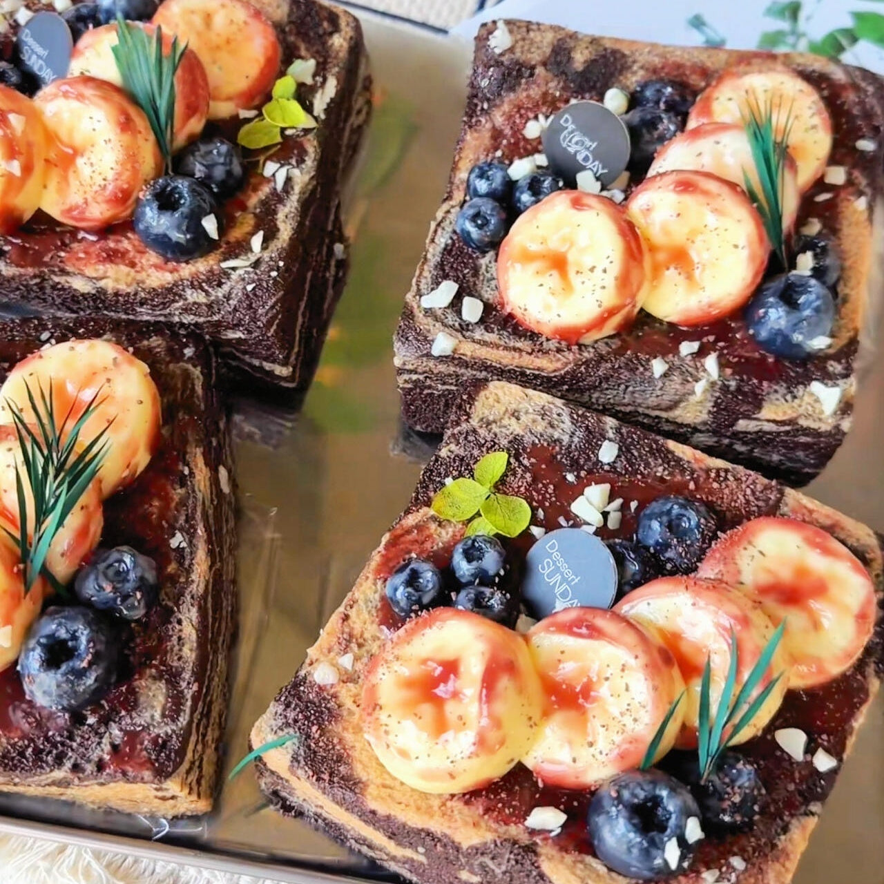 Chocolate Sauce Banana Breakfast Toast Squishy