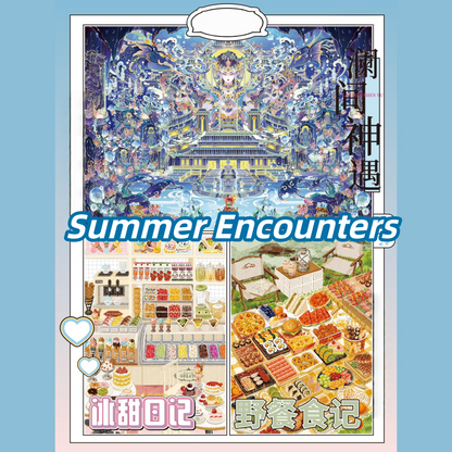 Summer Encounters 3D Sticker | 3 Cute Miniature Scenes