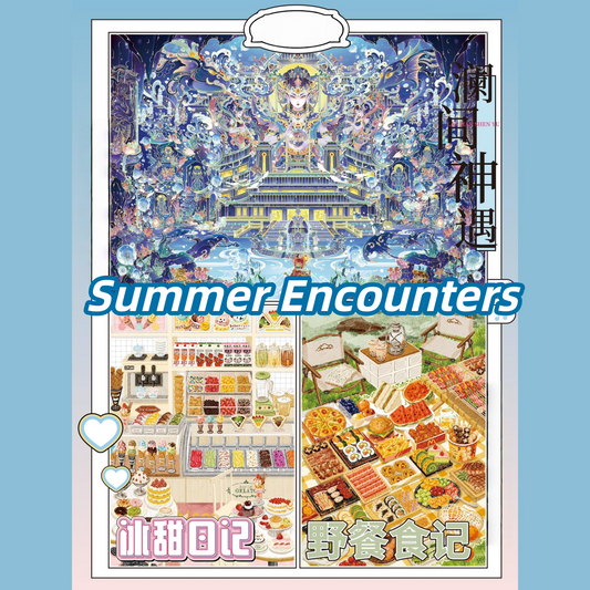 Summer Encounters 3D Sticker | 3 Cute Miniature Scenes